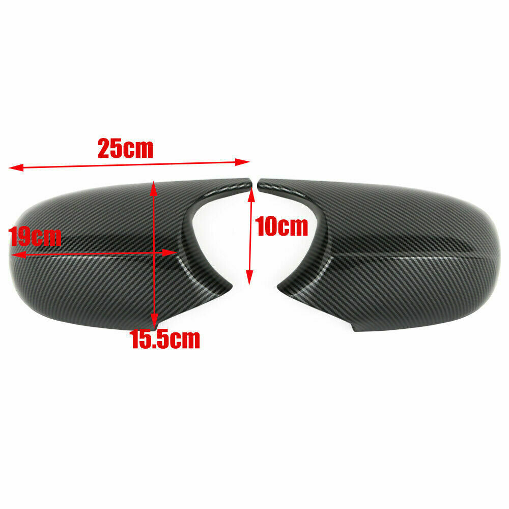 Carbon Fiber Mirror Cap Cover Casing For BMW E81 E82 E90 E91 E92 E93 LCI 08-13