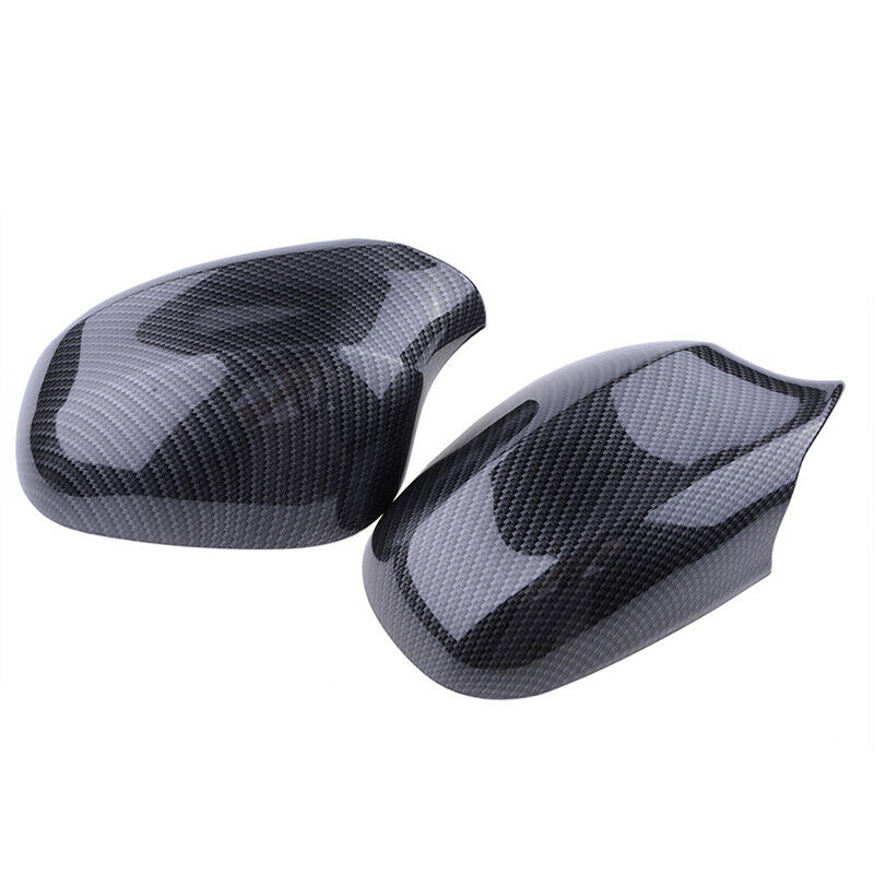 Carbon Look Rear View Mirror Cover Caps For BMW E87 E81 E82 E90 E91 E92 E93 LCI