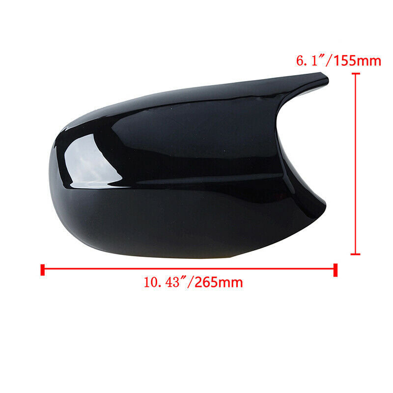 2x Gloss Black Door Wing Mirror Cap Covers For BMW E90 E91 E92 E93 LCI 2008-2012