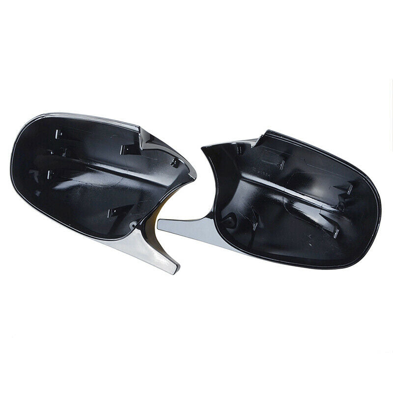 2x Gloss Black Door Wing Mirror Cap Covers For BMW E90 E91 E92 E93 LCI 2008-2012