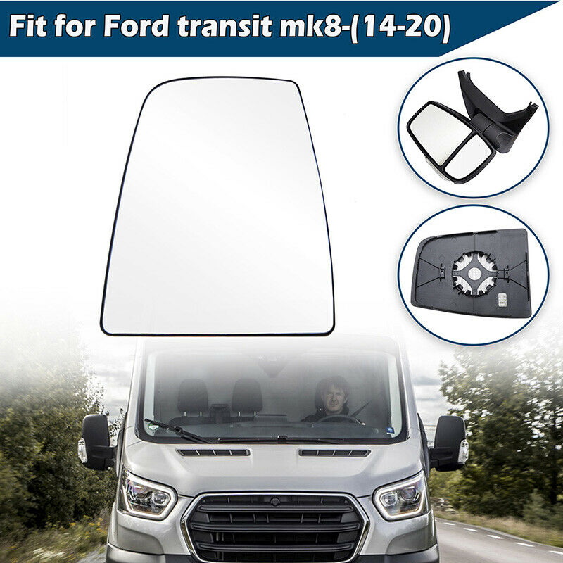 1xMirror Glass Upper Driver Side Left for Ford Transit Van 150 250 350 2015-2019