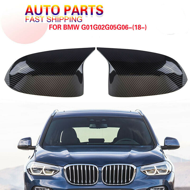 For BMW X3 X4 X5 X6 Carbon Fibre Fiber Wing Mirror Cover M Style G01 G02 G05 G06