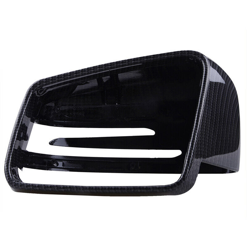 Pair Carbon Wing Mirror Cover Cap For Mercedes Benz W204 C207 W212 W221 E250 UK