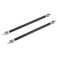 2x Black Adjustable Front Bumper Support Tie Rod Bar Kit Splitter Lip Strut 20CM