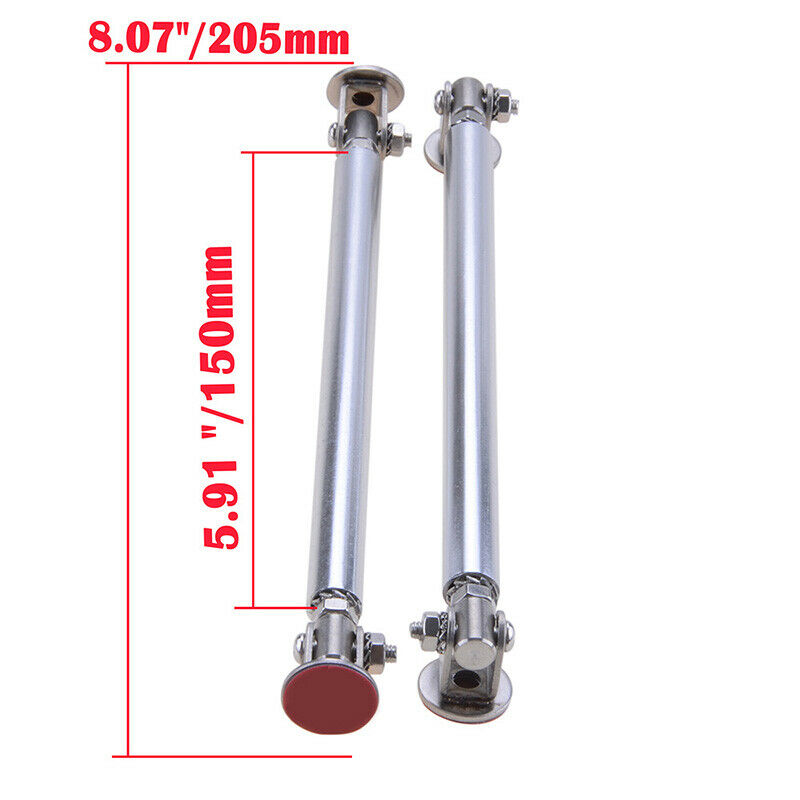 15cm Silver Adjustable Car Front Rear Bumper Lip Splitter Strut Rod Support Bars