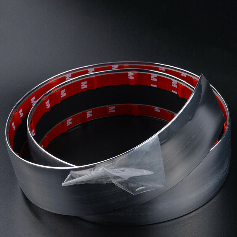 1M 5CM Car Door Sill Protector Seal Strip Trim Edge Bumper Guard Scratch Chrome