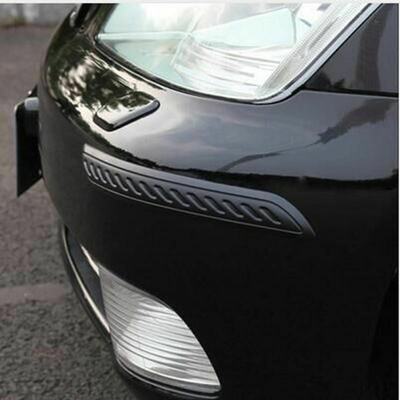 2Pcs Car Black Anti-rub Strip Bumper Body Corner Protector Guard Rubber UK AE