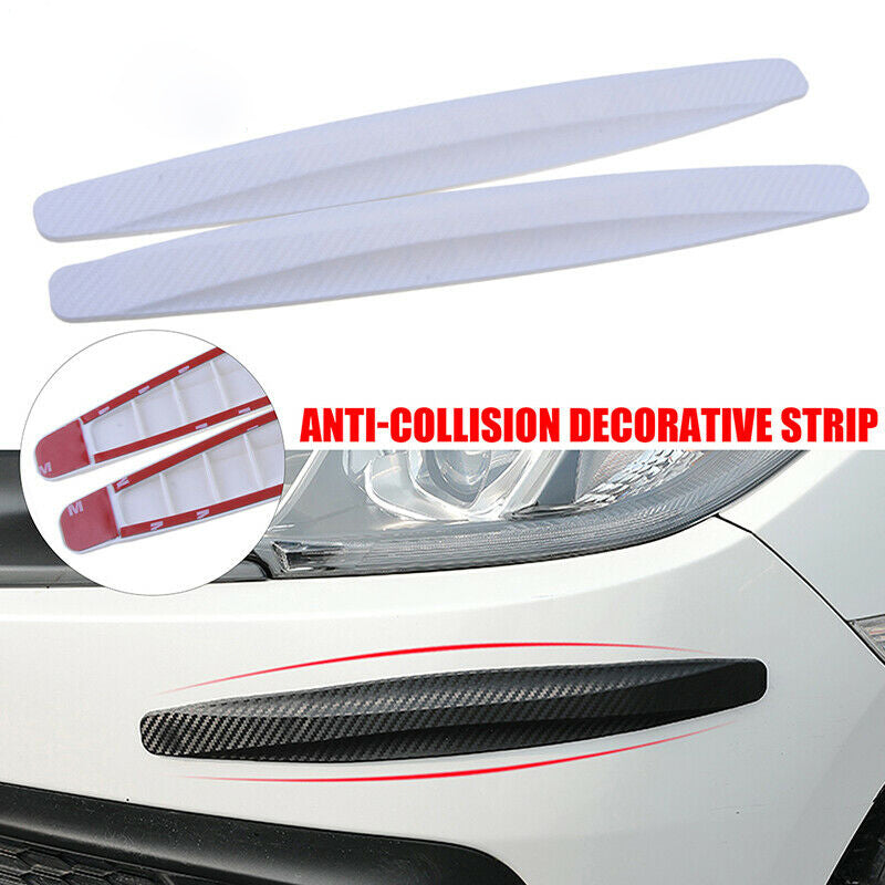 2x Universal Car White Anti-rub Strip Bumper Body Corner Protector Guard UK ae