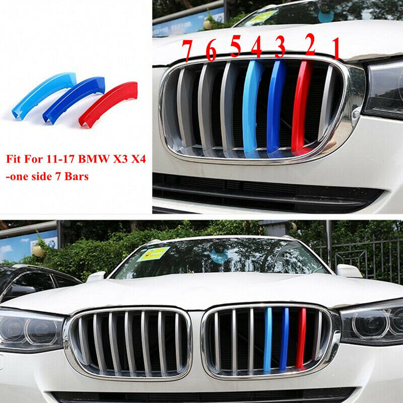 M-Sport Kidney Grille Stripe Cover 3 Color Decoration For BMW X3 X4 F25 F26 UK
