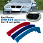 Car M Color Grille Cover Decal Stripe Clip Trim For BMW 3 Series E90 E91 2009-12