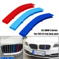 M Sport Kidney Grille Grill 3 Color Cover Stripe Clip For BMW 5 Series F10 14-17