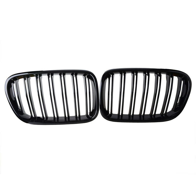 For BMW X3 F25 10-13 Front Bumper Twin Slats Kidney Grilles Grill Gloss Black