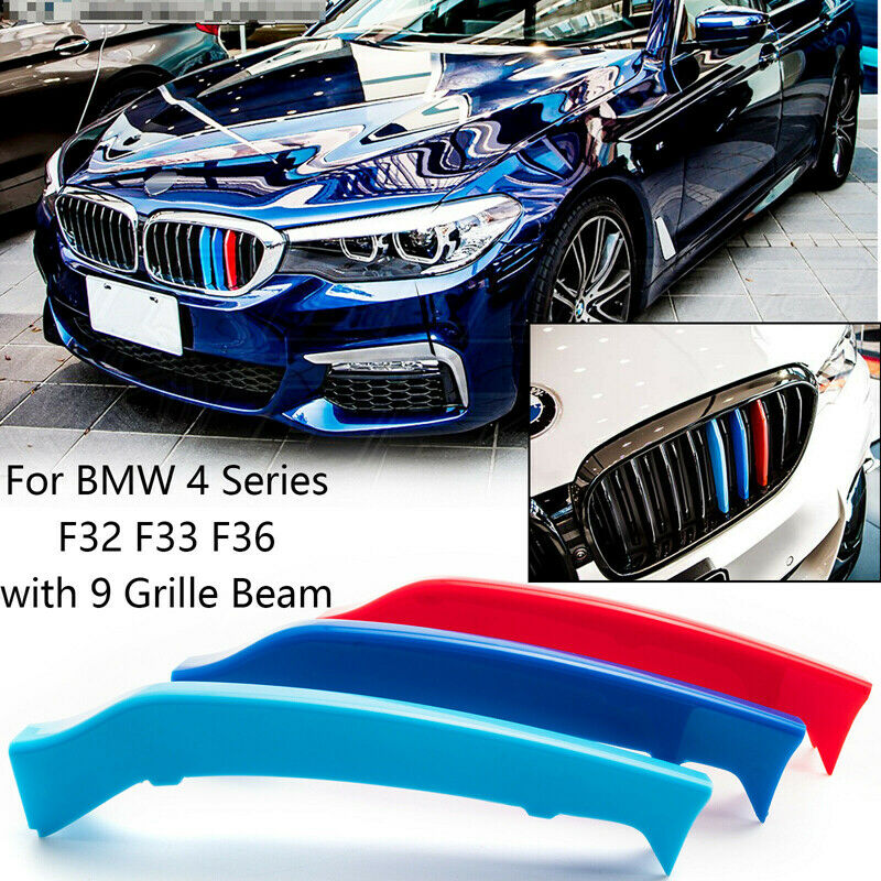 M-Color Grille Trim Strips for BMW F32 F33 F36 4 Series M-Sport 2014-2018 ABS ae