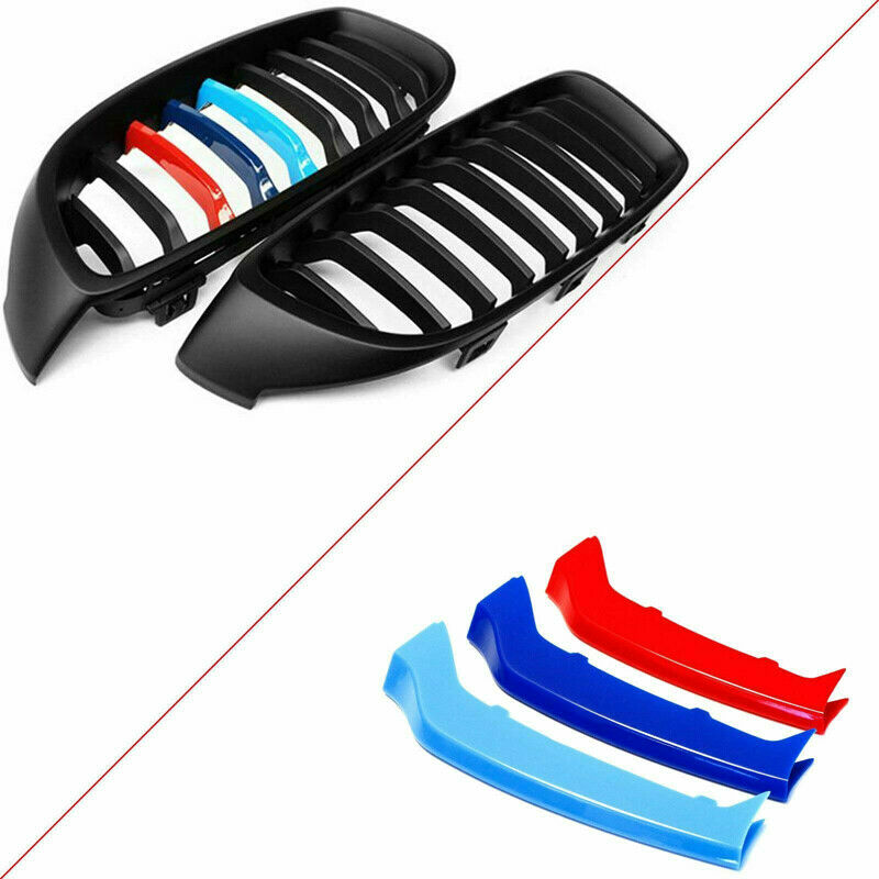 M-Color Grille Trim Strips for BMW F32 F33 F36 4 Series M-Sport 2014-2018 ABS ae