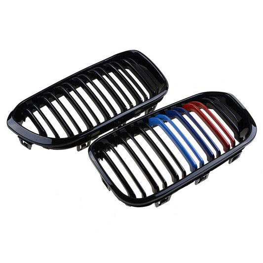 Front Kidney Grill Grille M-Color Twin Slat For BMW F20 F21 1 Series 2015-2018