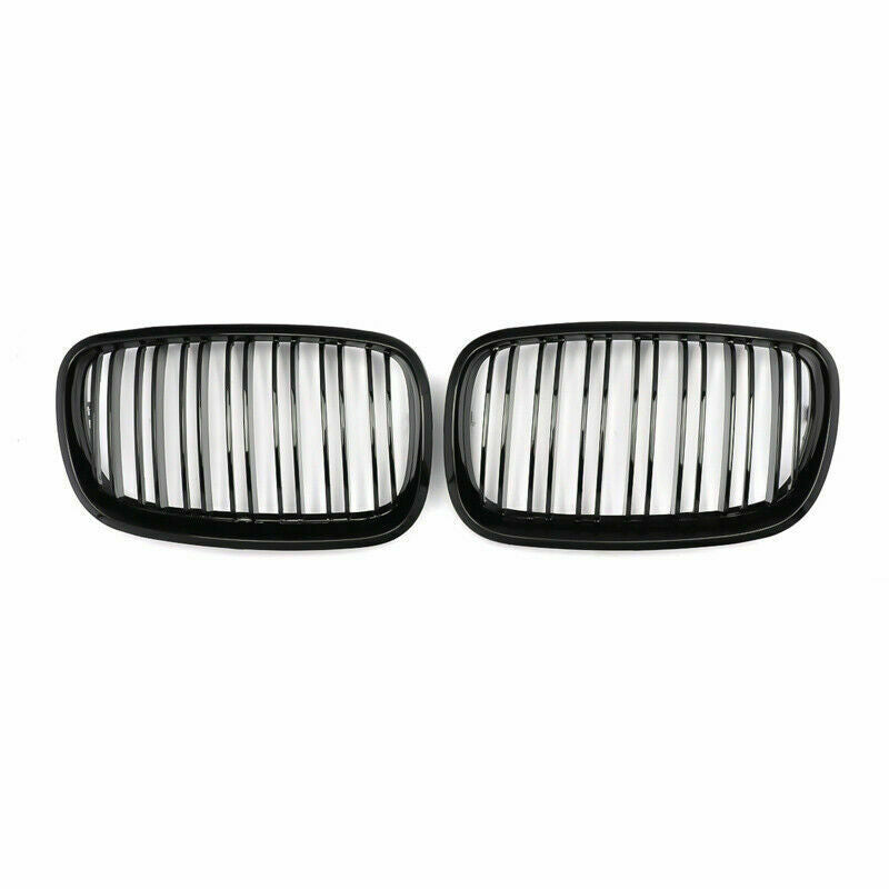 FRONT GLOSS BLACK BUMPER KIDNEY GRILLS GRILLES FOR BMW E70 E71 X5 X6 2007-2013