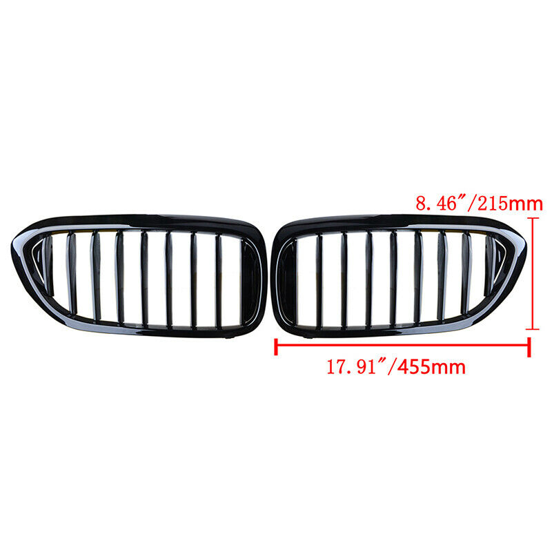 For BMW 5 Series G30 G38 2018-2020 Gloss Black Front Kidney Bumper Grille Grill