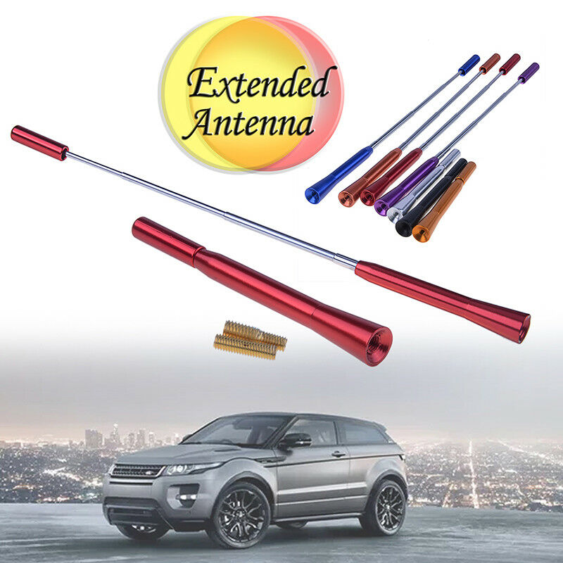 Red Extensible Car Auto Aerial Bee Sting Mast Antenna Ariel Arial Radio Stubby