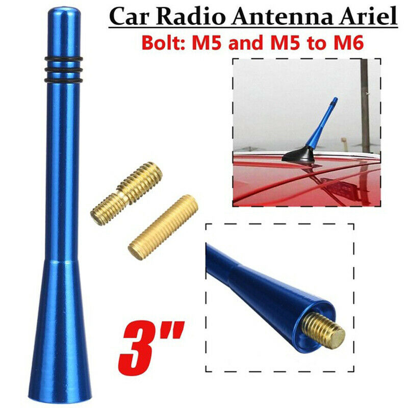 1PCS BLUE CAR AERIAL BEE STING MAST ANTENNA ARIEL ARIAL MINI RADIO STUBBY - UK