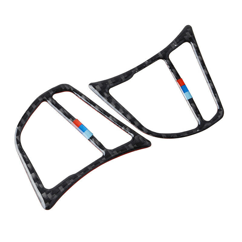 Carbon Fiber Interior Steering Wheel Switch Cover Trim For BMW F30 F31 F32 UK