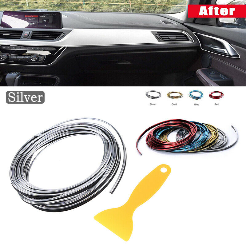 5M Silver Chrome Car Auto Interior Exterior Decoration Moulding Trim Strip Line