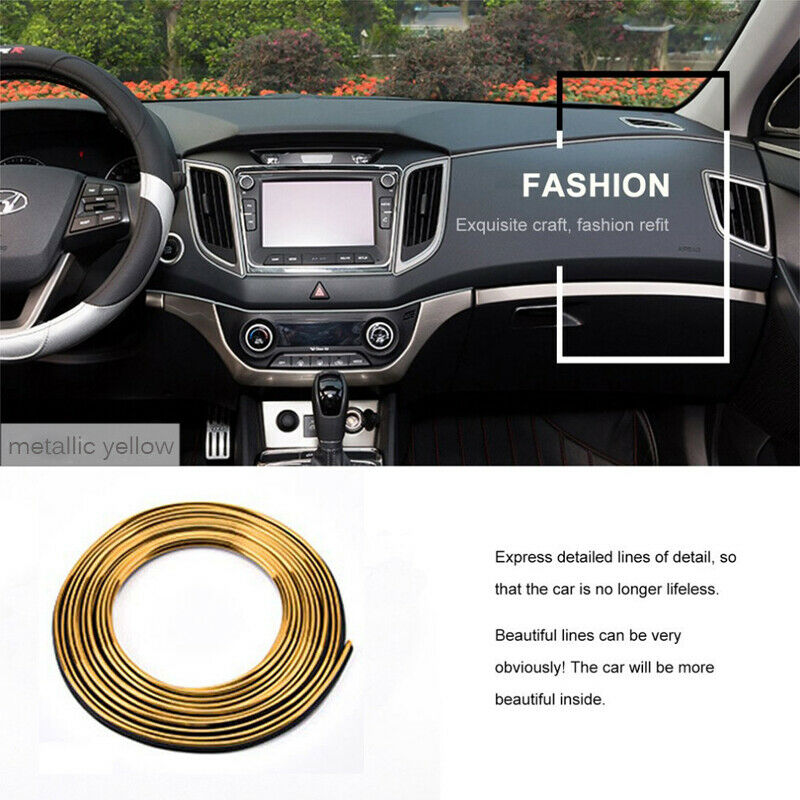 5M Gold Car Auto Interior Exterior Decoration Moulding Trim Strip Line –  Euro e-Store