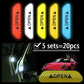 20Pcs Universal Auto Car Door Open Sticker Reflective Tape Safety Warning Decal