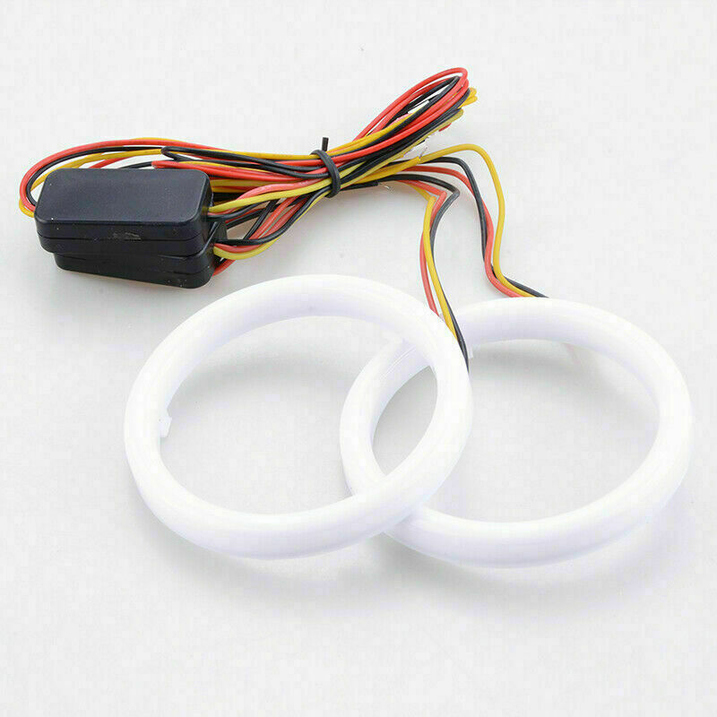 60-120mm COB LED Headlight Rings Halo Angel Eyes Fog Light Daytime Running Lamp