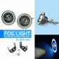 64/76/89mm Angel Eyes Halo Car Fog Lights Lamp Projector DRL COB LED Bulbs UK 2X
