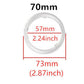 2x 70MM White Car Auto LED ring Angel Eyes Halo Fog Head Lamp Light+Cover UK E2