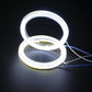 80CM LED Headlight Rings Halo Angel Eyes White + Amber Indicator DRL Switchback