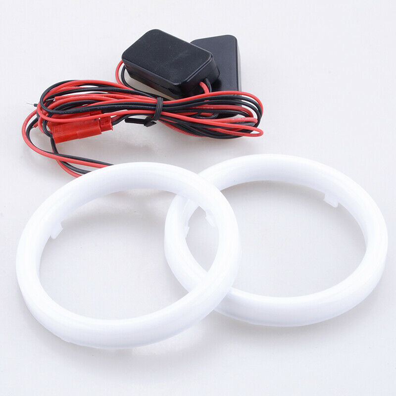 2PCS White Halo Fog Light Rings Angel Eyes Headlight Kit 70/80/90/100/110/120MM