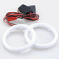 Pair White Halo Fog Light Rings Angel Eyes Headlight Kit 70/80/90/100/110/120MM