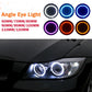 60-120mm COB LED Headlight Rings Halo Angel Eyes Fog Light Daytime Running AE01