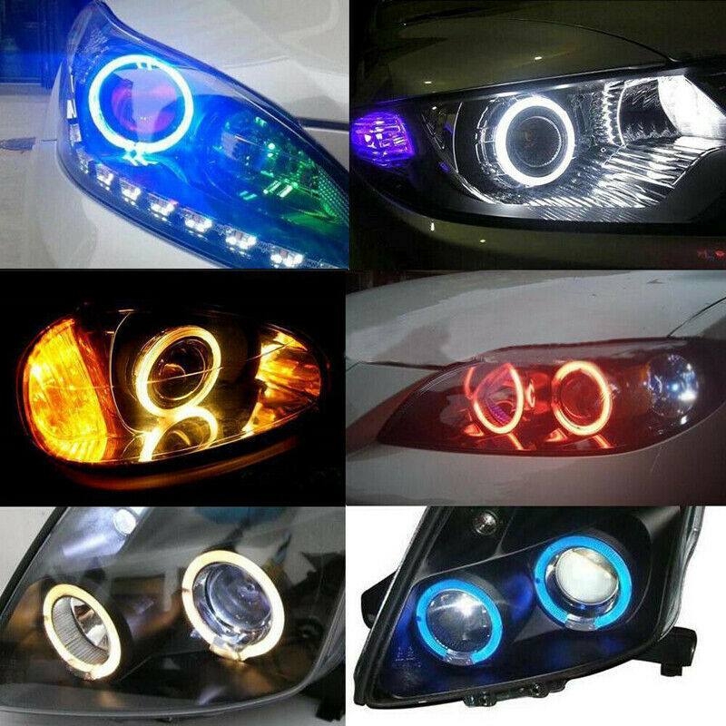 60-120mm COB LED Headlight Rings Halo Angel Eyes Fog Light Daytime Running AE01