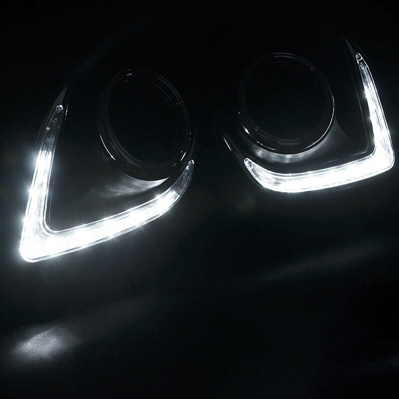 2pcs Front LED Daytime Running Light Lamp Fit For Mitsubishi ASX RVR 2013-2015
