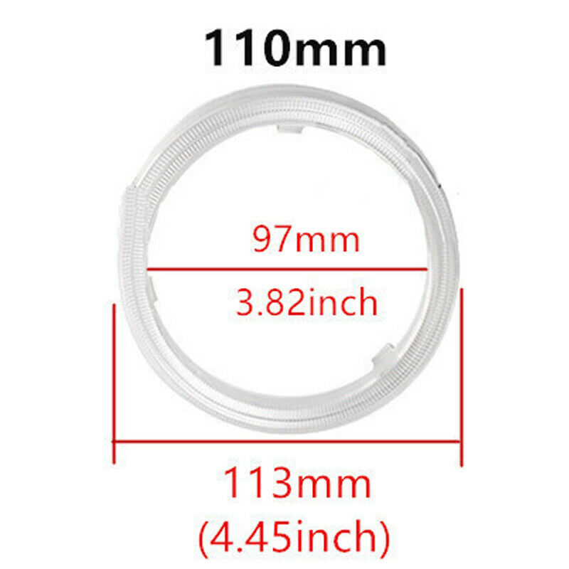 110mm White Front Auto LED Rings Angel Eyes Halo COB Fog Headlight Lamp Cover AE