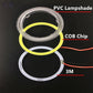 110mm White Front Auto LED Rings Angel Eyes Halo COB Fog Headlight Lamp Cover AE