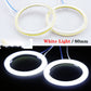 80mm White Universal Car DRL COB Angel Eyes Halo Ring Fog Headlight Lamp Light