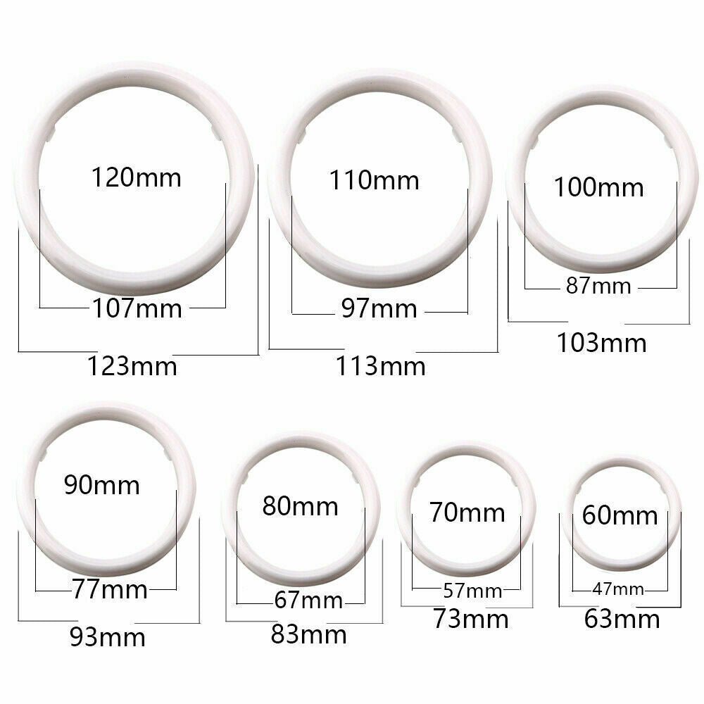 80mm White Universal Car DRL COB Angel Eyes Halo Ring Fog Headlight Lamp Light