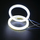 80mm White Universal Car DRL COB Angel Eyes Halo Ring Fog Headlight Lamp Light