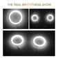 80mm White Universal Car DRL COB Angel Eyes Halo Ring Fog Headlight Lamp Light