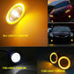 2pcs 2.5'' COB LED Angel Eyes Car DRL Fog Light Lens Projector Halo Fog Lamp