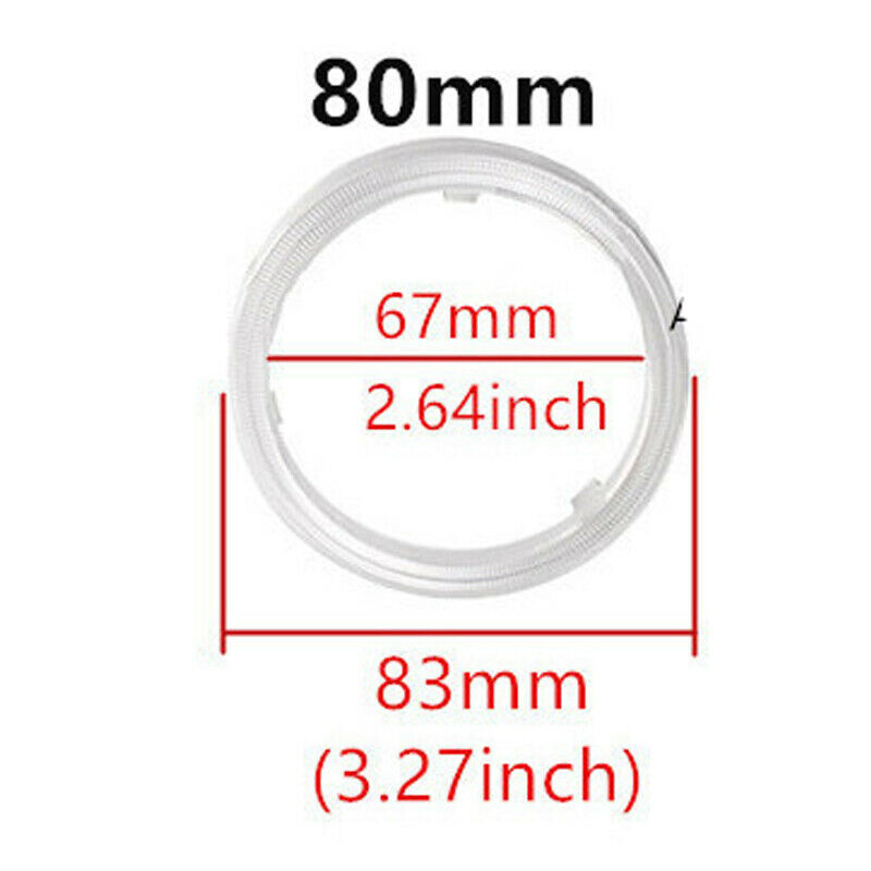 Pair 80MM White Car LED Ring Angel Eyes Halo Fog Light Headlight Lamp Cover ae