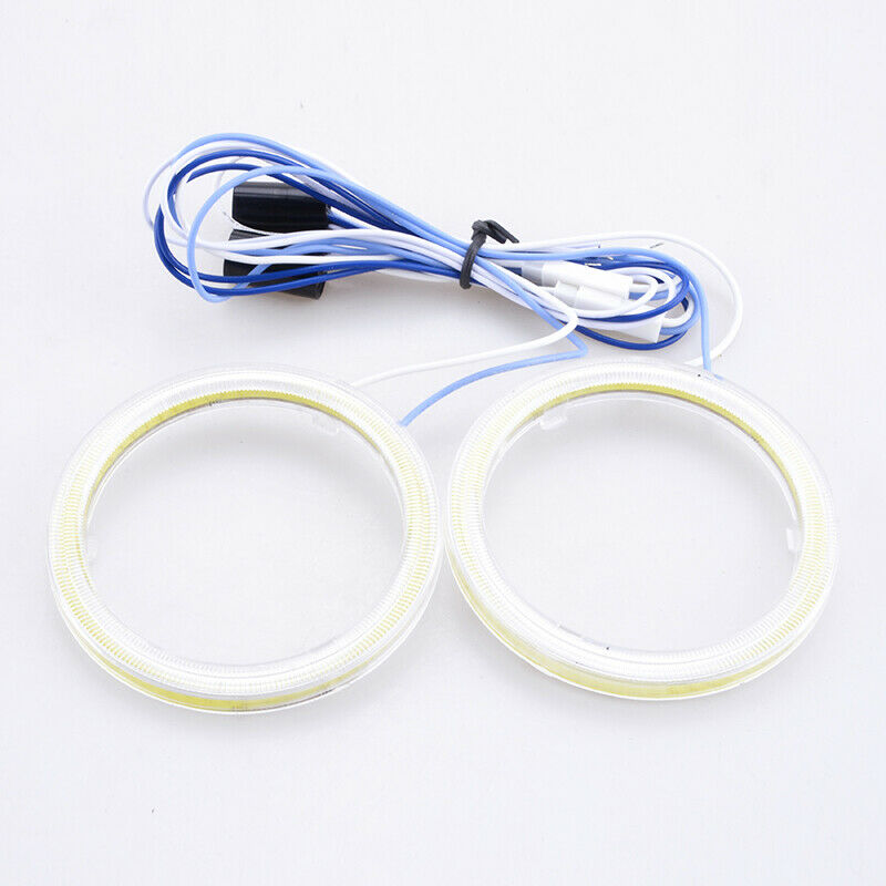 60-120mm COB LED Headlight Rings Halo Angel Eyes Universal High Power Bright ea