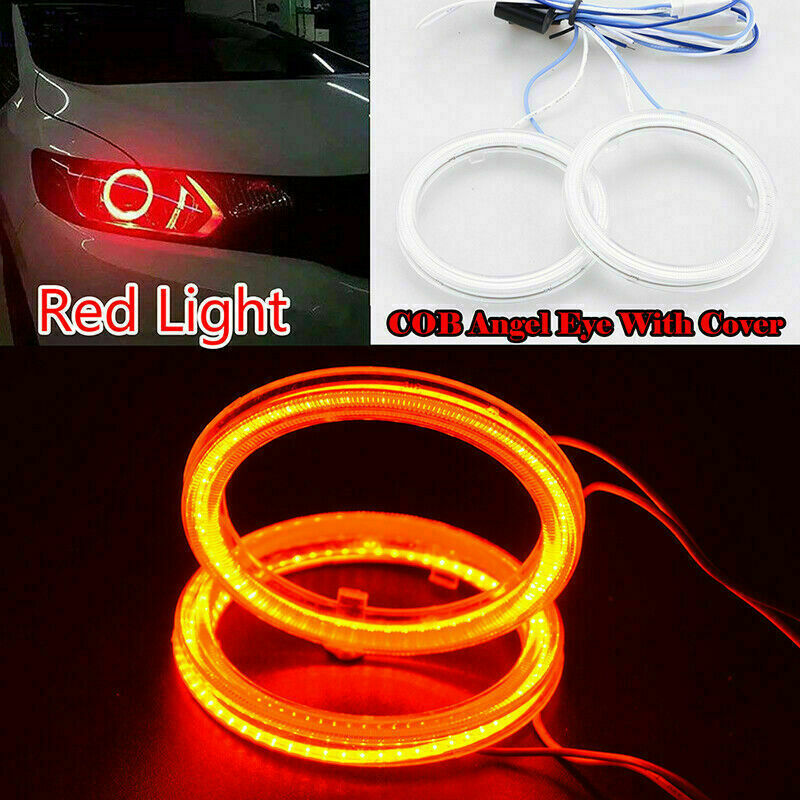 60-120mm COB LED Headlight Rings Halo Angel Eyes Universal High Power Bright ea