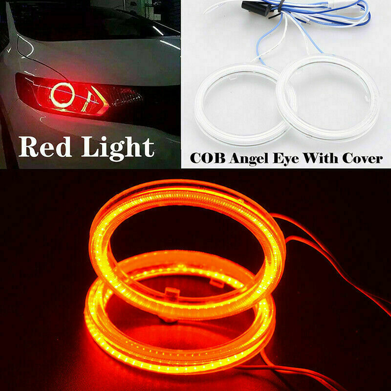 60-120mm COB LED Headlight Rings Halo Angel Eyes Universal High Power Bright ea