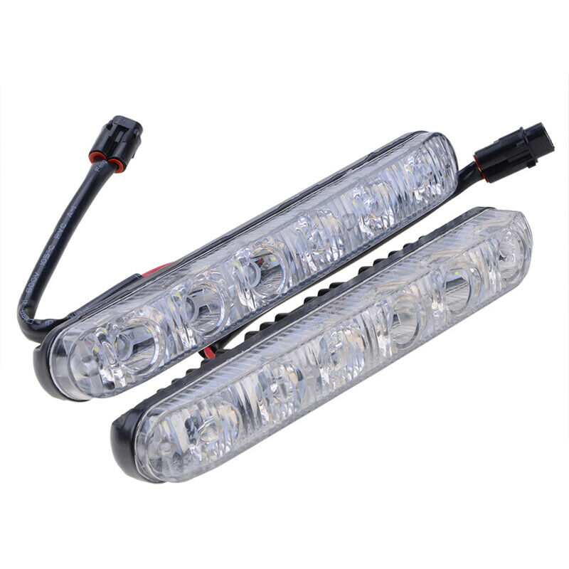 2pc 6 LED Daytime Running Lights Car Driving DRL Fog Lamp Light 12V Super White