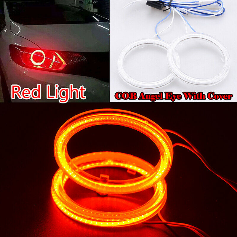 70-110MM COB LED Headlight Rings Halo Angel Eyes Universal High Power Bright UK