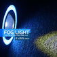Angel Eyes Halo Car Fog Lights Lamp Projector DRL COB LED Bulbs White/Ice Blue